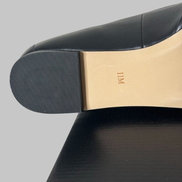 NIB Talbots Loafers Ryan Bow sz 11 Black Flat Heel - Picture 11 of 12